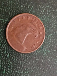 Austria 100 Groschen 1924, Coin Crowned Eagle Bronze 17 mm - Picture 1 of 2