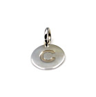 9Ct 9K Genuine Solid White Gold 12Mm Disc Round Circle Pendant And Engraving