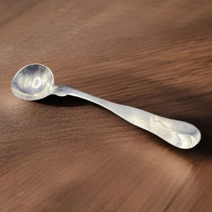 Antique Coin Silver Master Salt Spoon E Cutler, C 1850 - Picture 1 of 4