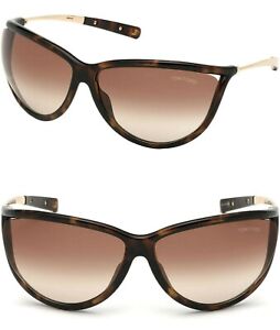 Tom Ford Tammy TF770 52F 70mm Cat Eye Sunglasses Dark Havana / Brown Gradient