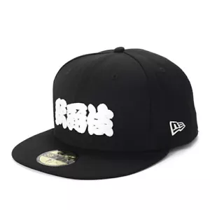 NEW ERA59FIFTY Fit Cap Kabuki giapponese Kanji logo nero Giappone berretto da baseball nero - Foto 1 di 5