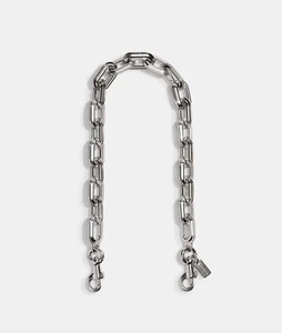 Catena Coach maglia metallo argento nuova con etichetta - Foto 1 di 11