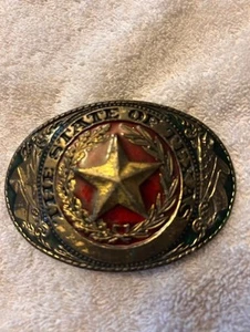 The State of Texas Star Belt Buckle serial number 179 THE GREAT AMERICAN BUCKLE - Picture 1 of 5