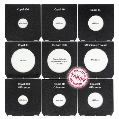 Linhof Fit Copal Compur #00 #0 #1 #2 #3 + Off-center + Custom + M65 Lens Boards - Image 1 of 4