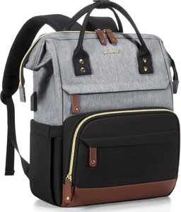 LOVEVOOK Laptop Backpack for Women, 15.6 Inch INCH, Black-grey-brown - Afbeelding 1 van 6