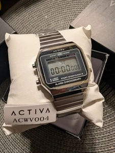 Invicta Activa Vintage Digital Unisex Watch 39mm Case Steel Silver Casio Timex - Picture 1 of 8