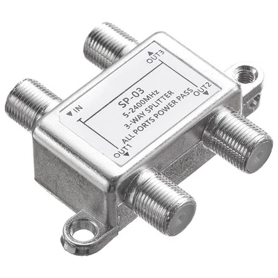 Splitter Cavo Coassiale 3 Vie, 5-2400 MHz, Funzionante con CATV, STB-Box, S1269 - Immagine 1 di 4