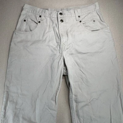 Jeans ZENA Talla 16 Missy Para Mujer Beige Algodón Denim Cónico De Colección Hecho en EE. UU. Foto 1 de 4