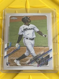 2021 Topps Chrome Jazz Chisholm Rookie RC #144 Marlins - Bild 1 von 2