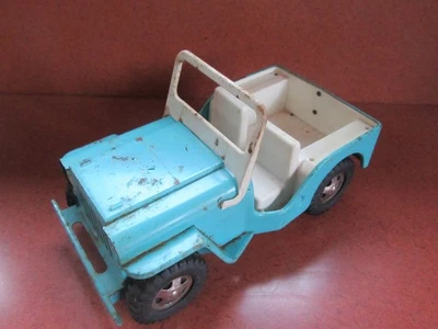 ВИНТАЖ 1960-х TONKA ИГРУШКА JEEP AQUA СИНИЙ С БЕЛЫМ ИНТЕРЬЕРОМ - ПРЕССОВАННАЯ СТАЛЬ - Изображение 1 из 4