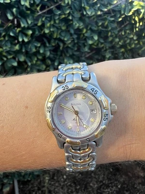 Vintage Bulova Two Tone Marine Star Ladies Watch Working - Image 1 of 4