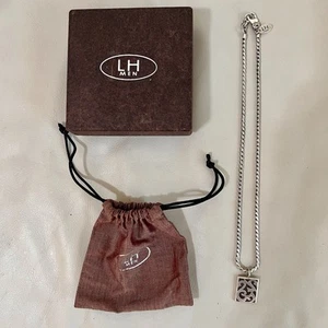 LH Men 925 Silver Necklace with Pendant Dust bag & Box Made in Indonesia - Picture 1 of 5