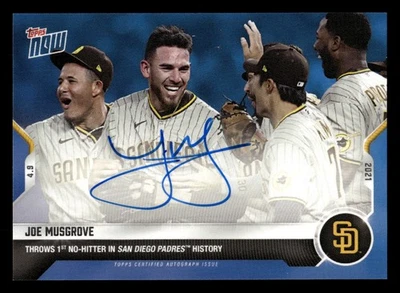 2021 Topps Now #58 Joe Musgrove AUTOGRAPH - Image 1 of 2