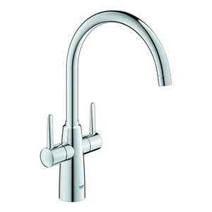 Grohe Kitchen Tap Mixer Monobloc Gloss Chrome Twin Lever Contemporary Faucet - Picture 1 of 4