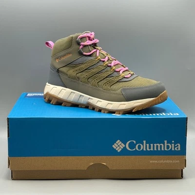 Columbia Hiking Boots Women's 8 Green Brown Waterproof Strata Trail Mid - Image 1 of 4