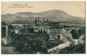 Ak Waldenburg Wałbrzych Blick auf die Auenstraße mit Hochwald  - Picture 1 of 2