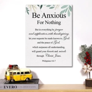 Be Anxious for Nothing 40x50cm Stretched Inspiration Canvas Wall Art Print - Picture 1 of 3