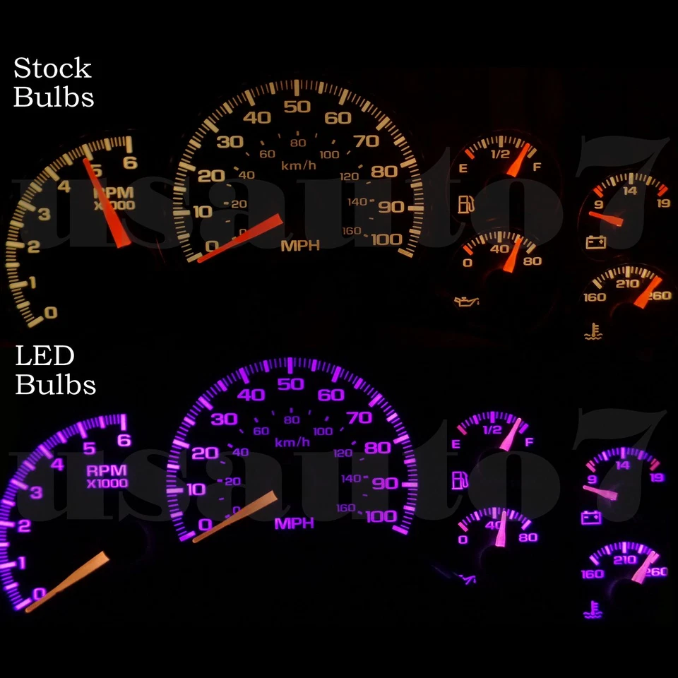Dash Cluster Gauge PINK LEDs LIGHT BULBS KIT Fits 99-02 Chevy Suburban 1500 2500 Foto 1 de 4