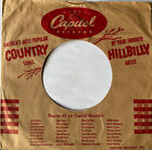 CAPITOL RECORDS "Hillbilly Artist" lata 50. 7" 45 obr./min Pojedynczy rękaw ROCKABILLY/C&W