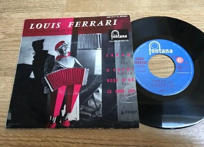 45 tours EP accordéon Louis FERRARI Sarah A capri Rose d'or Le gros lot VG++ - Photo 1/2