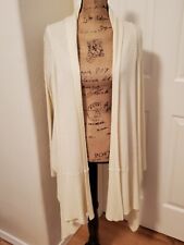 To The Max Women's Size L Ivory Knit Open Jacket Coat