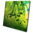 Ink Water Drops Emerald Green Abstract Single Lona Pared Arte Foto Impresion
