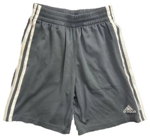 Adidas Shorts Boy's Medium Gray Athletic Basketball 7" Inseam Logo Youth Sport - Picture 1 of 10