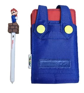 Nintendo 3DS Edición Super Mario Overall Cubierta Azul Estuche de Viaje con Lápiz - Imagen 1 de 15