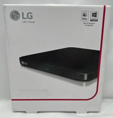 LG Ultra Slim Portable DVD SP80NB80 Writer Mac/Windows Compatible - New In Box - Image 1 of 4