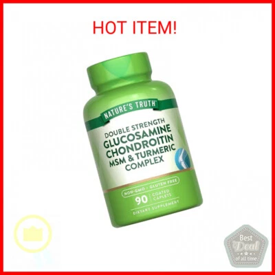 Nature's Truth Glucosamine Chondroitin MSM Complex | 90 Caplets | with Turmeric  - Изображение 1 из 2