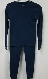 Essentials Girls' Thermal Long Underwear Set, Navy, XXL (14)**MINOR STAIN** - Picture 1 of 4