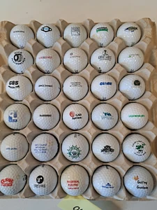 30 Logo Golfbälle Lot #042 Golfplätze Marken Werbung Sammlerstück Vintage sortiert - Bild 1 von 5