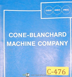 Manual de mantenimiento y piezas de operación de molienda Cone Blanchard serie 11, BL-56059 - Imagen 1 de 5