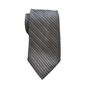 Michael Kors Krawatte Repp Krawatte 100% Seide grau marine gestreift - Bild 1 von 9