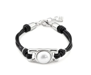 Neu UNO DE 50 " DARLING " versilbertes braunes Lederband Armband - Bild 1 von 4