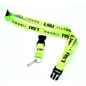 Cordón LSU Tigers Premium verde lima brillante con licencia NCAA nuevo - Imagen 1 de 7