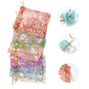 100Pcs Christmas Gauze Bags for Gift & Candy Storage