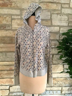 Sudadera con Capucha Vintage SO Térmica Larga John Waffle Tejido Gris Hoja de Arce Cremallera Completa M Foto 1 de 4