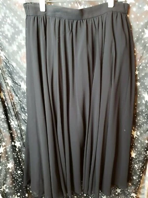 Falda Adrianna Papell Formal Larga Forrada Negra De Colección Años 80 Talla 10 Foto 1 de 4