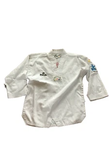 Giacca Dobok Taekwondo daedo WTF Patch FITA Italia size 0 SEUL No Cintura - Foto 1 di 5