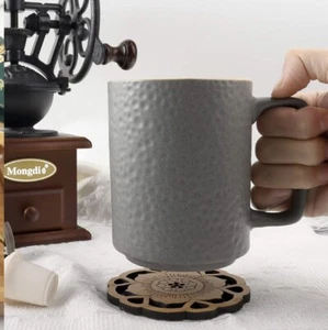gray 13 Oz Ceramic Coffee Mugs,Faintly Gray Tea Cup Holiday Season Best Gift AA5 - Picture 1 of 6