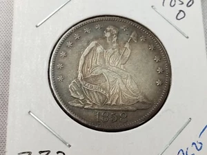 1858-O Seated Liberty Silver Half Dollar 50C - Picture 1 of 4