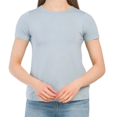 New Eileen Fisher Lightweight Viscose Jersey Round Neck Tee Dawn Sz XS T4192M - Image 1 of 4