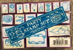 Inkadinkado Gummistempel Party Set 20 Stempel im Etui gebraucht - Bild 1 von 3