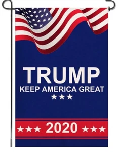 Donald Trump 2020 Garden Flag- Keep America Great Again Trump Flag 12.5x18 - Picture 1 of 4