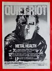 Quiet Riot Metal Health Poster Advert Sounds Magazine 1983 30.7 Cm X 42.7 Cm