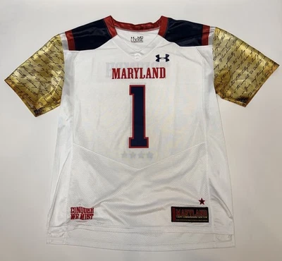 Camiseta deportiva Under Armour Maryland 2014 Star Spangled Banner Triumph #1 para hombre talla M usada en excelente estado Foto 1 de 4