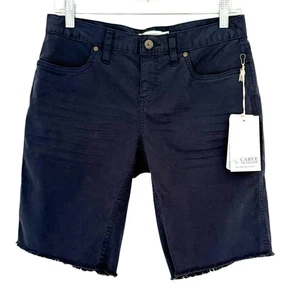 NWT Carve Designs Oahu 10" Twill Shorts Navy Blue Raw Hem Casual Women's Size 0 - Picture 1 of 10
