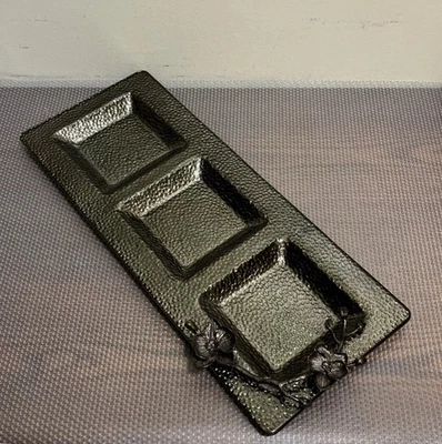 Prato trio orquídea preta Michael Aram - Imagem 1 de 4