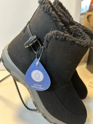 Botín para mujer EASY SPIRIT negro con cremallera talla 7 1/2 forrado de lana nuevo con etiquetas en caja Foto 1 de 4